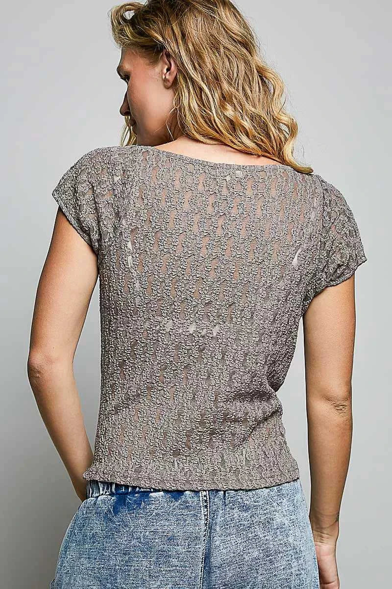 POL Sweetheart Neck Lace Short Sleeve Top 100100862131408 48 Affordable Fashion Under $100 Jerry's Apparel 