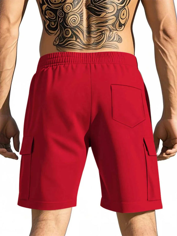 Men's Full Size Drawstring Pocketed Shorts Plus Size 100400590409807 27 Affordable Fashion Under $100 Jerry's Apparel 