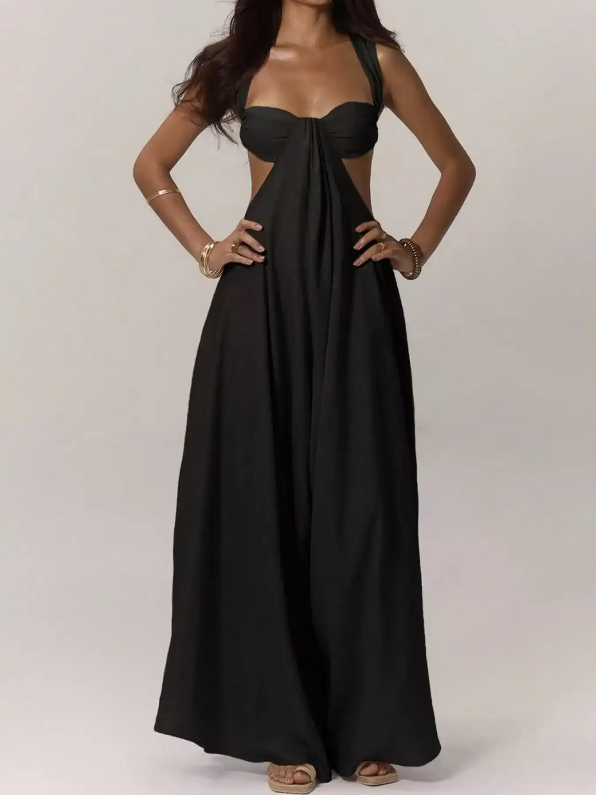 Backless Wide-Leg Jumpsuit with Cut-out Detail 101001809712429 55 Affordable Fashion Under $100 Jerry's Apparel 