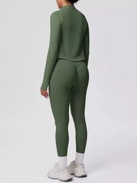 Tank & Zip-Up Jacket and Leggings Three-Piece Active Set 101006896695096 129 Comfortable Weekend Sets Jerry's Apparel 
