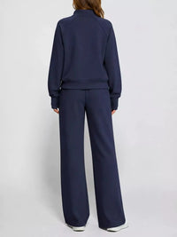 Half-Zip Sweatshirt and Wide-Leg Pants Set 101001840100593 40 Gifts for Her Jerry's Apparel 