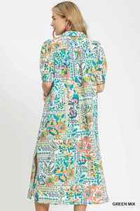 Umgee Folk Print Midi Dress with Side Pockets 100100974411206 62 Affordable Fashion Under $100 Jerry's Apparel 