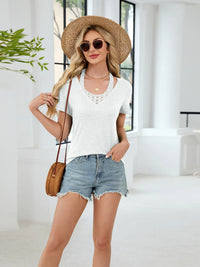 Lace Detail Short Sleeve T-Shirt