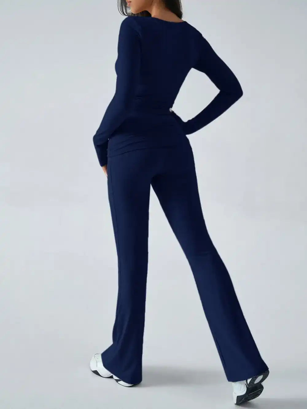 Devine Ruched Long Sleeve Top and Pants Set 100100100351065 35 Affordable Fashion Under $100 Jerry's Apparel 