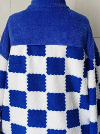Checkered Fleece Oversized Zip Up Jacket 100100289964884 52 Affordable Fashion Under $100 Jerry's Apparel 