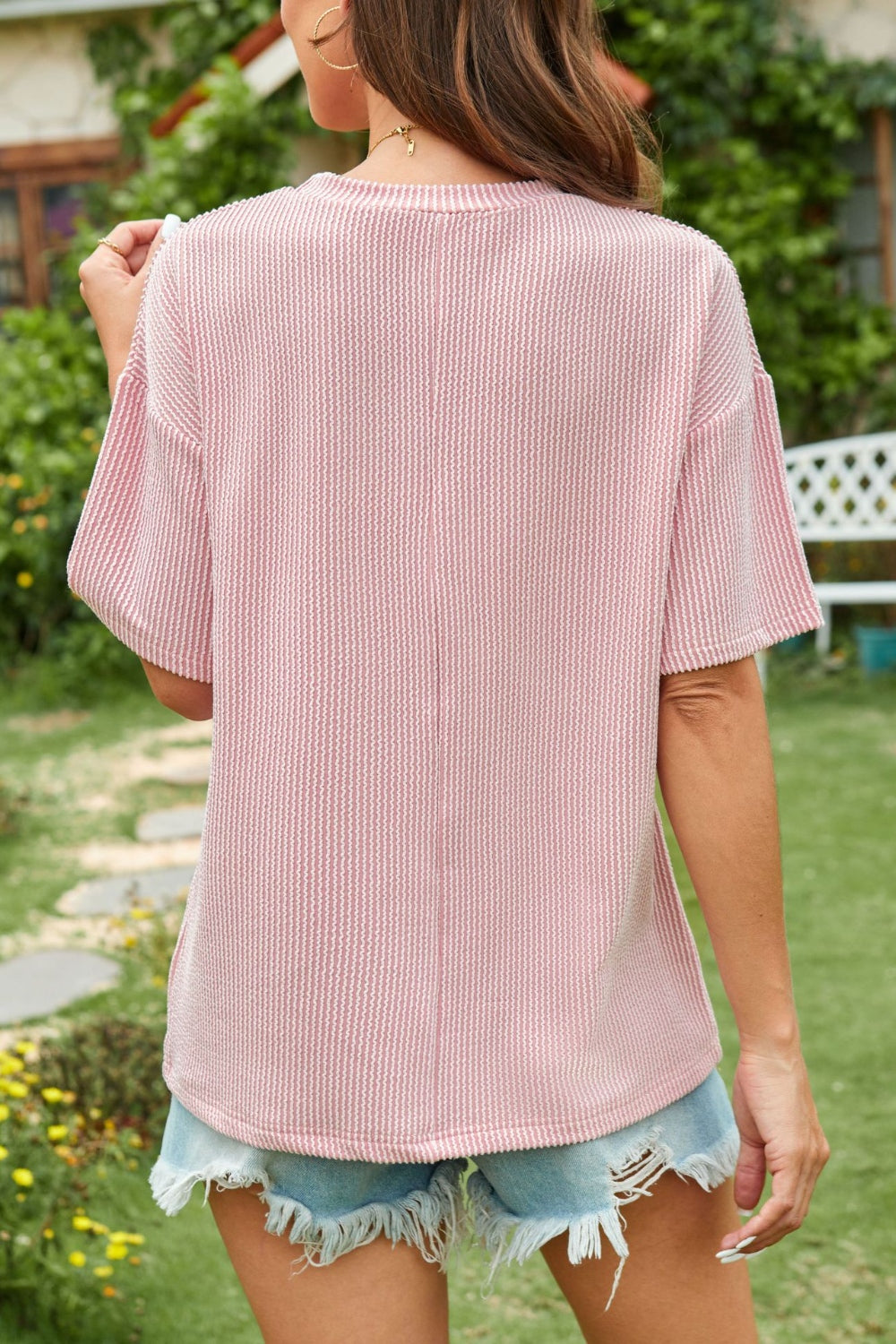 Round Neck Half Sleeve T-Shirt with Pocket