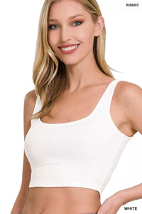 Zenana Ribbed Rayon Square Neck Brami 100100080031718 18 Affordable Fashion Under $100 Jerry's Apparel 