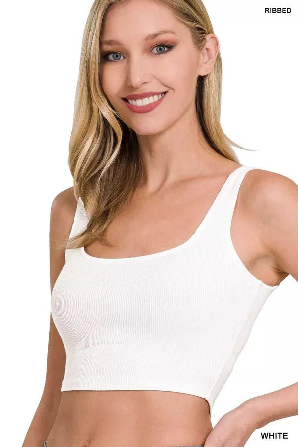 Zenana Ribbed Rayon Square Neck Brami 100100080031718 18 Affordable Fashion Under $100 Jerry's Apparel 