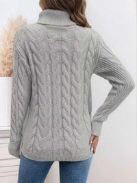 Cable Knit Turtleneck Long Sleeve Sweater 100100174532282 38 Affordable Fashion Under $100 Jerry's Apparel 