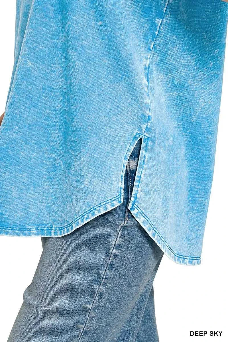Zenana French Terry Washed Curved Hem Top 100100327761440 25 Affordable Fashion Under $100 Jerry's Apparel 