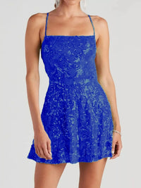 Sequin Square Neck Mini Dress 101001434570366 56 Women's Dress Gifts for Her Jerry's Apparel 