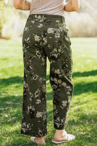 Vintage Style Floral Print High Waist Wide Leg Jeans 100100212050078 65 Affordable Fashion Under $100 Jerry's Apparel 