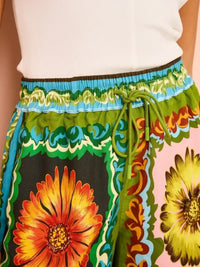 Printed Button Up Shirt and Shorts Set