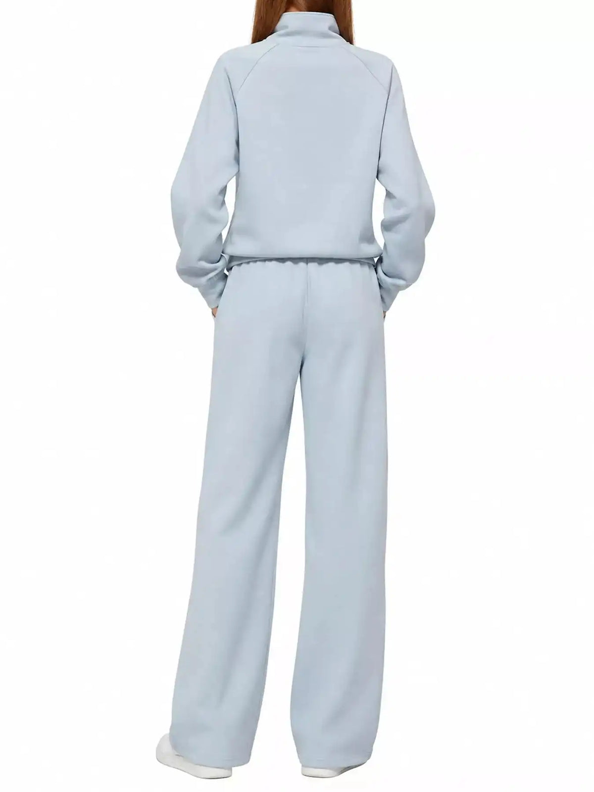 Half-Zip Sweatshirt and Wide-Leg Pants Set 101001840100593 40 Gifts for Her Jerry's Apparel 