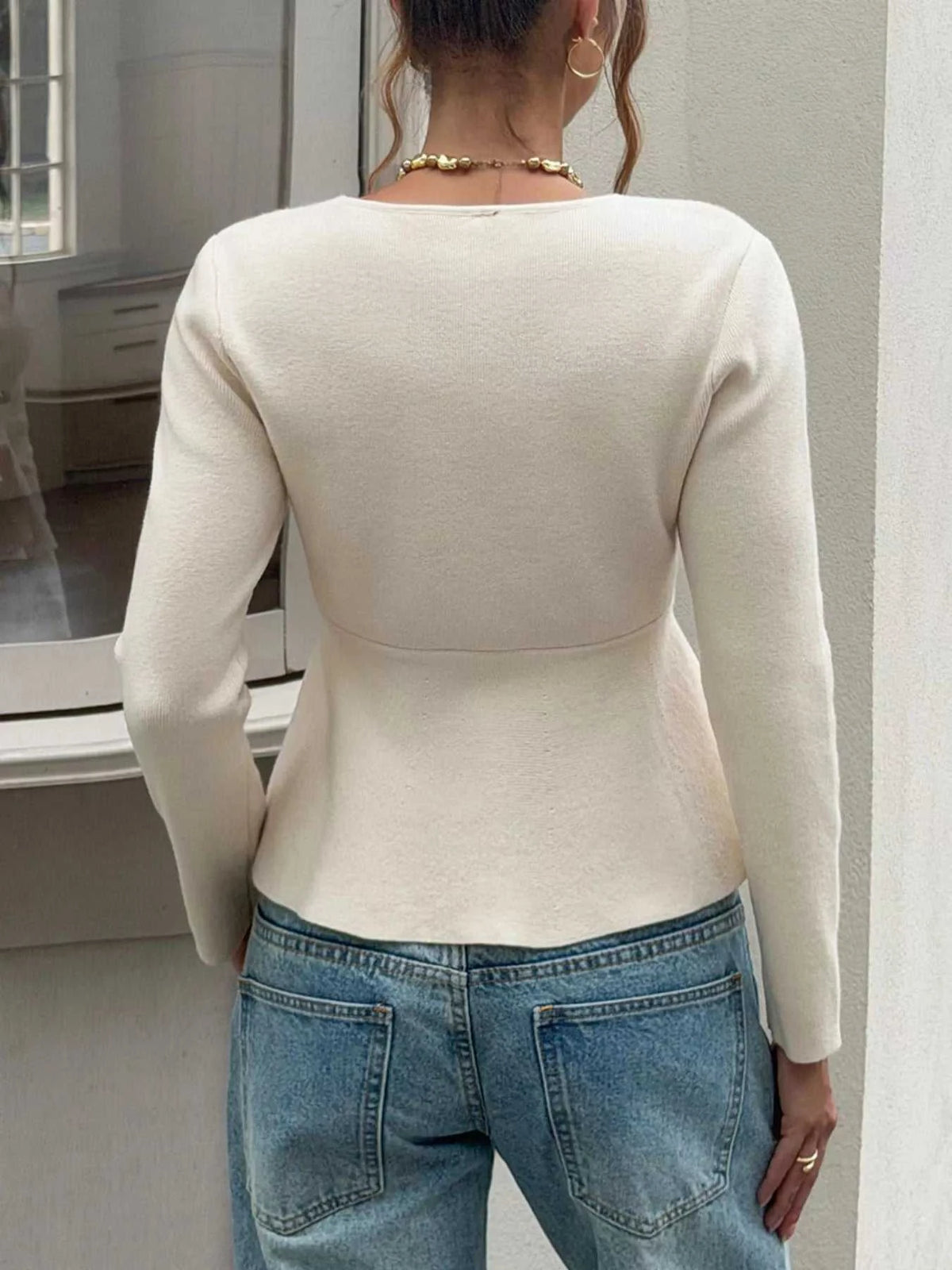 Peplum Button-Up Cardigan 101002217389111 53 Affordable Fashion Under $100 Jerry's Apparel 