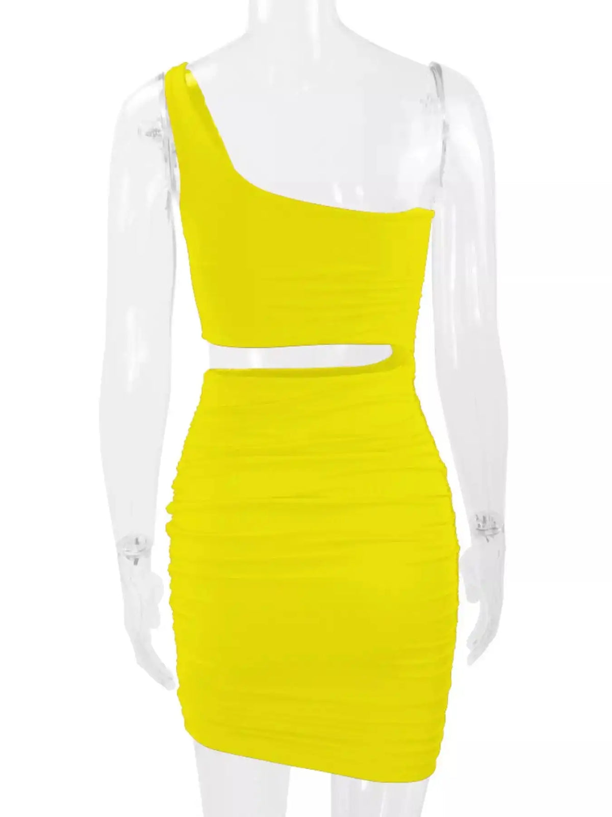 One-Shoulder Cutout Ruched Bodycon Mini Dress 101001098960768 27 Gifts for Her Jerry's Apparel 