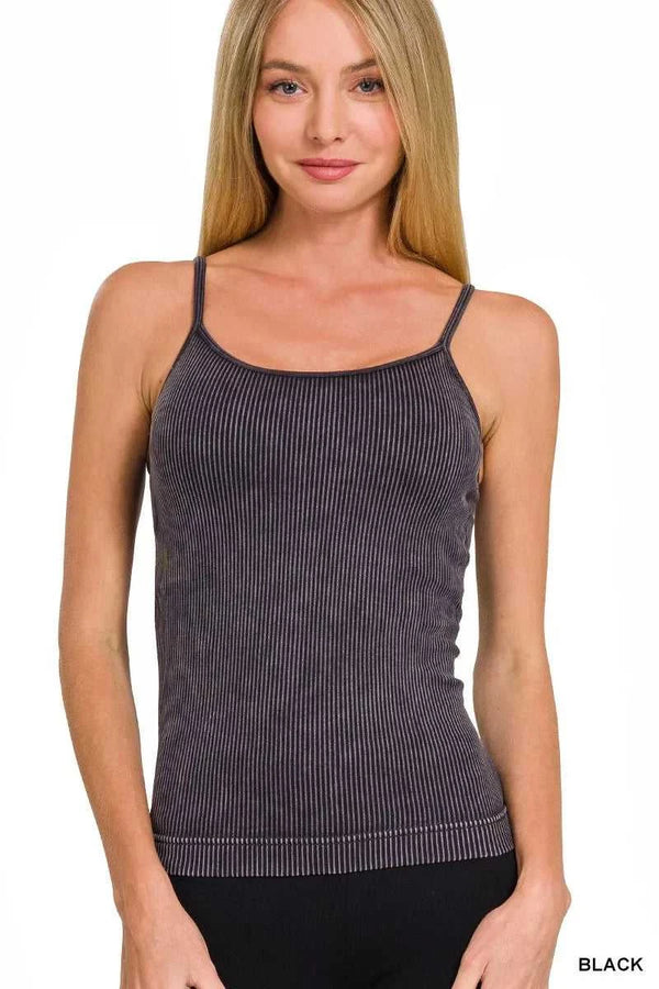 Zenana Stone Washed Ribbed Seamless Tank Top 100100279981011 25 Affordable Fashion Under $100 Jerry's Apparel 