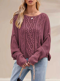 Textured Knit Round Neck Sweater 100100794321457 47 Affordable Fashion Under $100 Jerry's Apparel 