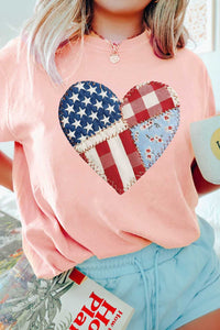 Patriotic Heart Round Neck Tee 100100219556850 31 Affordable Fashion Under $100 Jerry's Apparel 