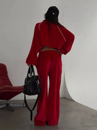 Zip Up Long Sleeve Top and Pants Set 100100041239879 73 Affordable Fashion Under $100 Jerry's Apparel 