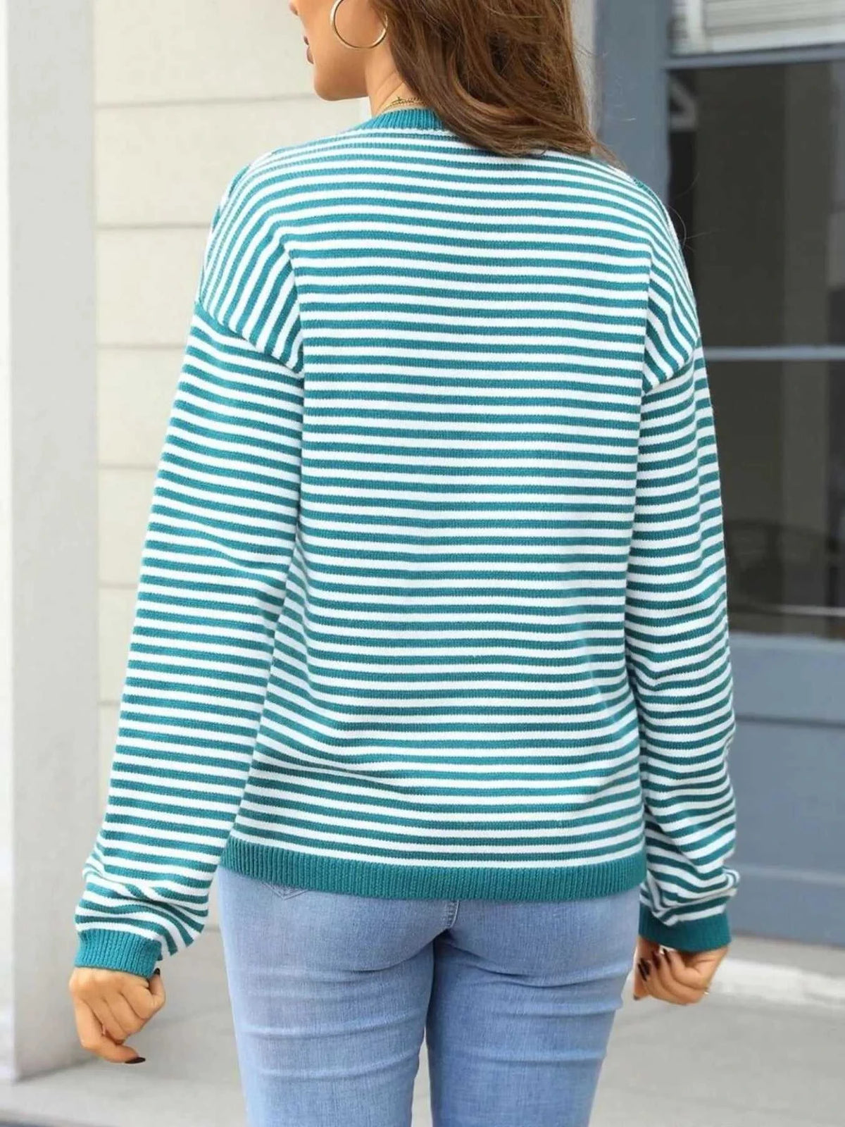Striped Round Neck Sweater 100100080284743 49 Affordable Fashion Under $100 Jerry's Apparel 