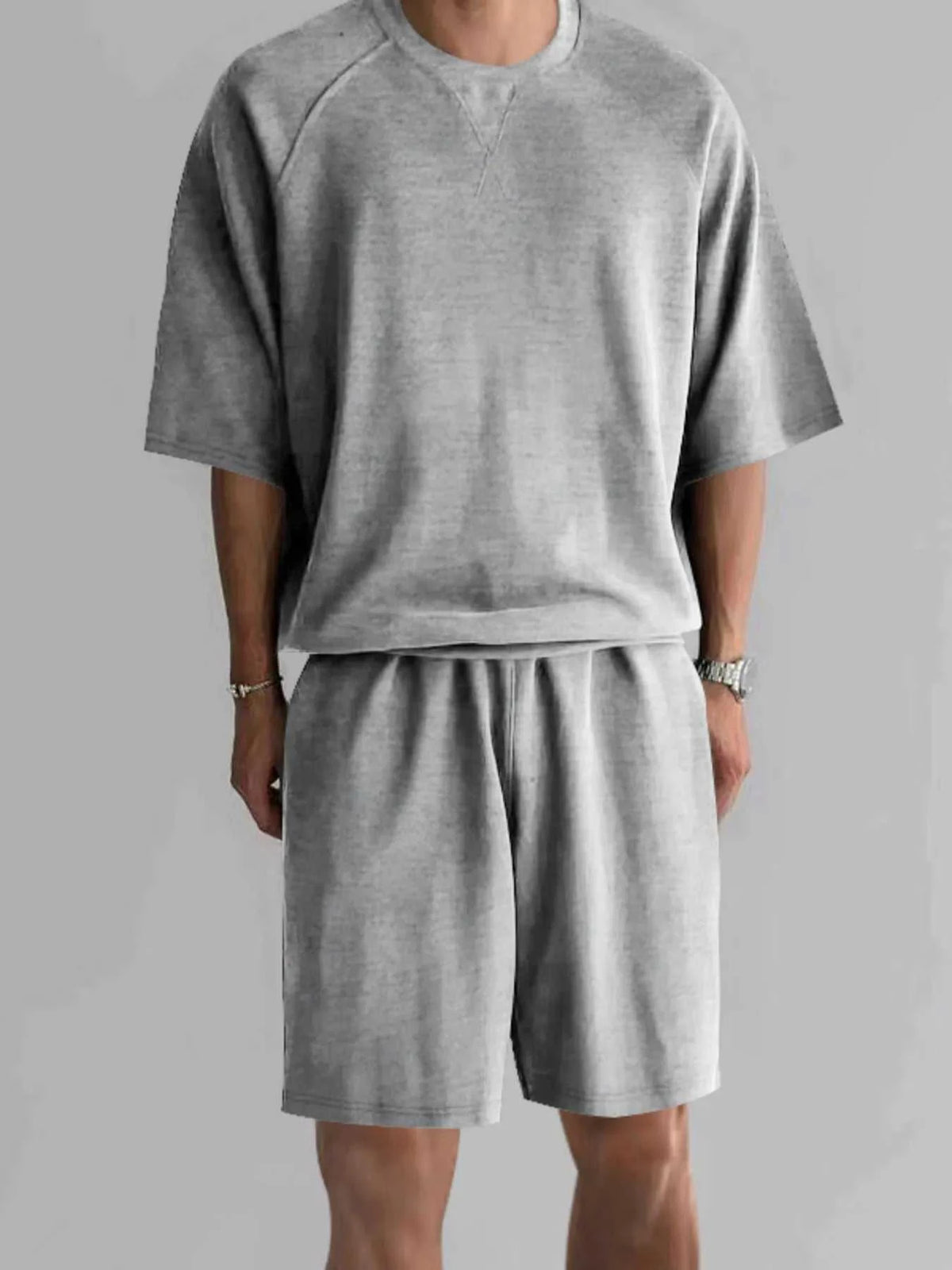 Men's Full Size Round Neck Top and Shorts Set Plus Size 100400057411424 41 Affordable Fashion Under $100 Jerry's Apparel 