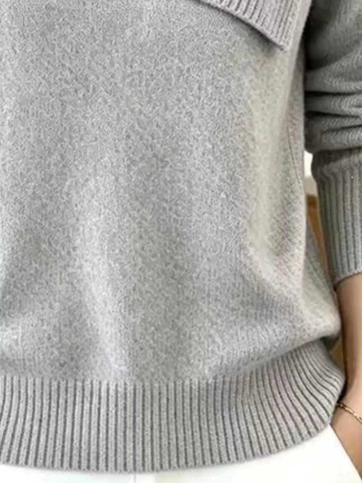 Full Size Asymmetric Ribbed Collar Sweater Plus Size 101002369014194 47 Affordable Fashion Under $100 Jerry's Apparel 