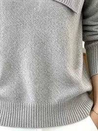Full Size Asymmetric Ribbed Collar Sweater Plus Size 101002369014194 47 Affordable Fashion Under $100 Jerry's Apparel 