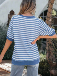 Stripe Short Bubble Sleeve T Shirt 100100135720202 29 Affordable Fashion Under $100 Jerry's Apparel 