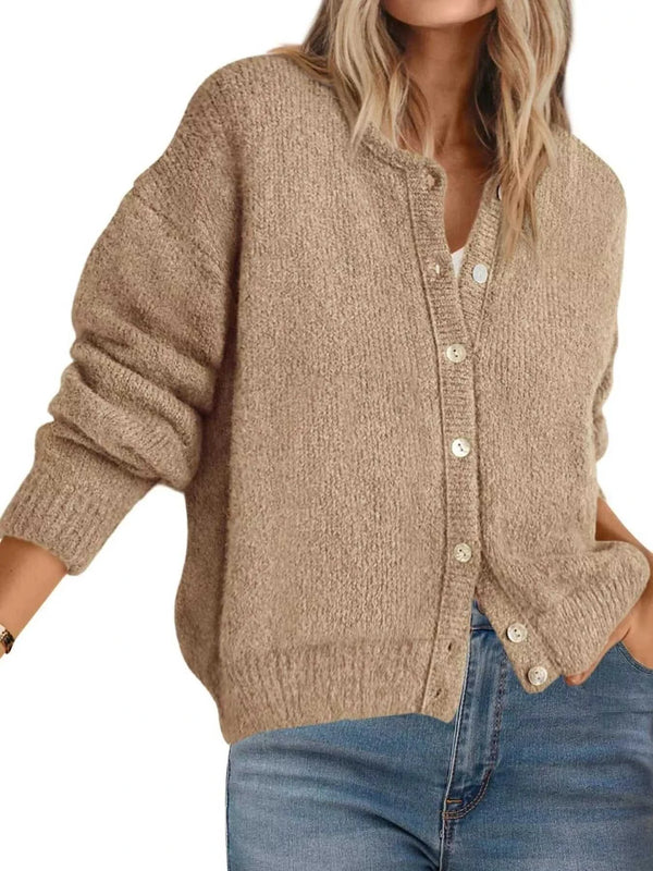 Button-Down Dropped Shoulder Cardigan 101002302945608 55 Women's Sweaters and Knitwear Jerry's Apparel 