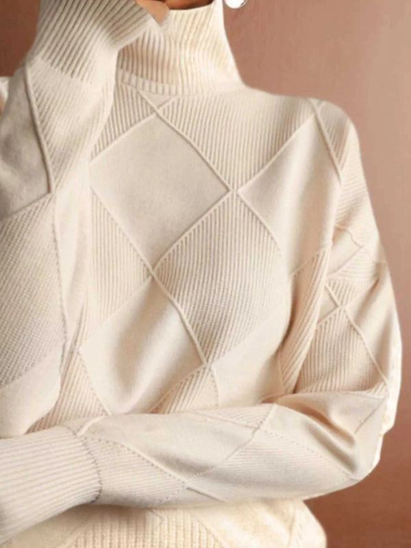 Argyle Pattern Turtleneck Sweater 101002205709319 52 Affordable Fashion Under $100 Jerry's Apparel 