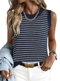 Striped Knit Sweater Vest 100100265130873 35 Affordable Fashion Under $100 Jerry's Apparel 