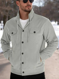 Men's Full Size Casual Corduroy Button-Down Jacket Plus Size 100400685932569 79 Affordable Fashion Under $100 Jerry's Apparel 