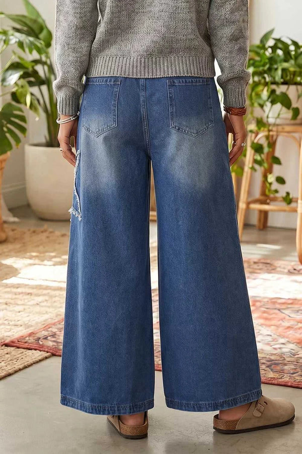 Star Decorated Wide Leg Jeans 100100259023382 68 Affordable Fashion Under $100 Jerry's Apparel 