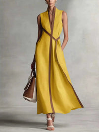 Full Size Contrast Trim Sleeveless Maxi Dress Plus Size 100100764511905 41 Affordable Fashion Under $100 Jerry's Apparel 
