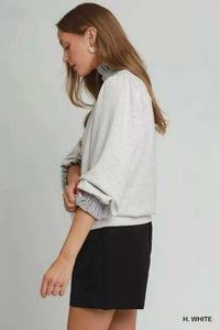 Umgee Stripe Ruffle Neck Long Sleeve Top 100100509861796 49 Affordable Fashion Under $100 Jerry's Apparel 