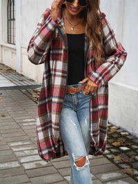 Devine Plaid Zip Up Hooded Coat 100100313261902 47 Affordable Fashion Under $100 Jerry's Apparel 