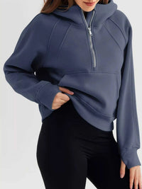 Half Zip Raglan Sleeve Hoodie 100100054152275 53 Affordable Fashion Under $100 Jerry's Apparel 