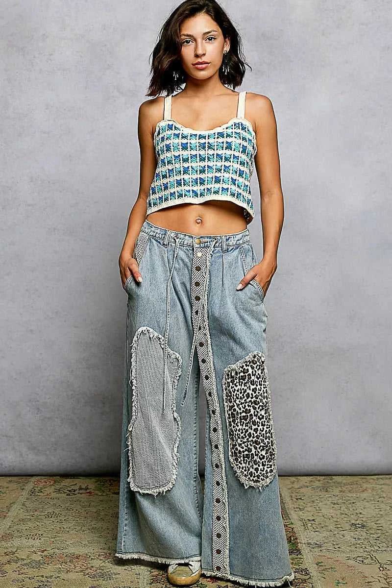 POL Cropped Crochet Cami with Scalloped Edge 100100794291117 27 Women's Tops Collection Jerry's Apparel 