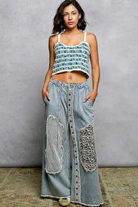 POL Cropped Crochet Cami with Scalloped Edge 100100794291117 27 Women's Tops Collection Jerry's Apparel 