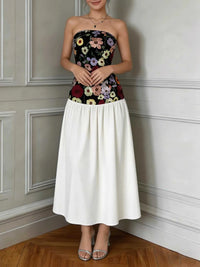 Floral Embroidered Tube Maxi Dress 100100256708656 41 Affordable Fashion Under $100 Jerry's Apparel 