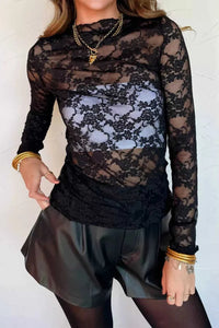 Floral Lace Long Sleeve Top 100100236651764 18 Affordable Fashion Under $100 Jerry's Apparel 
