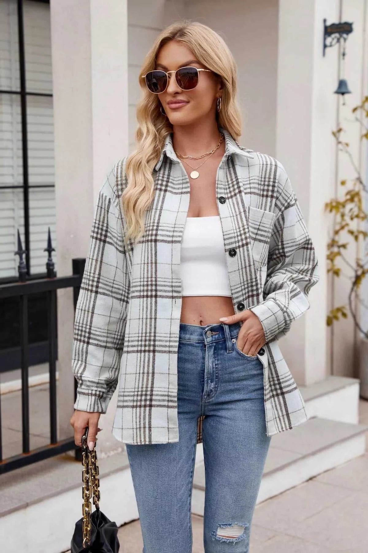 Casual Plaid Long Sleeve Shirt 100100836351743 38 Affordable Fashion Under $100 Jerry's Apparel 