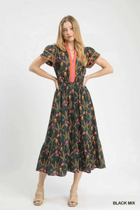 Umgee Mix Floral Midi Dress 100100322241371 62 Affordable Fashion Under $100 Jerry's Apparel 