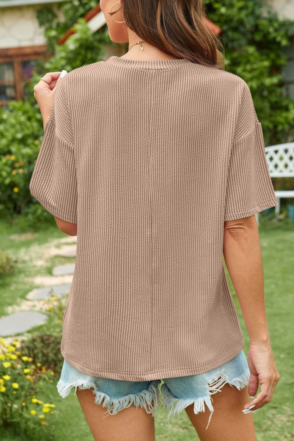 Round Neck Half Sleeve T-Shirt with Pocket