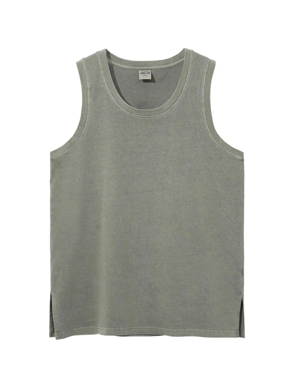 Men's Side Slit Round Neck Tank