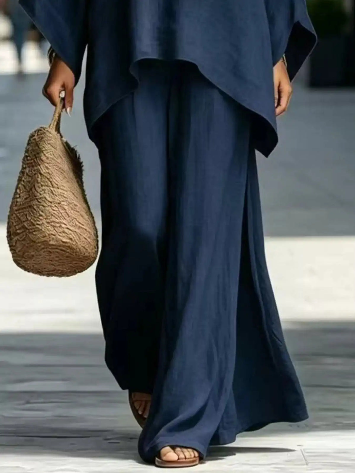 Full Size Batwing Sleeve Top and Wide-Leg Pants Set Plus Size 101001179587547 49 Affordable Fashion Under $100 Jerry's Apparel 