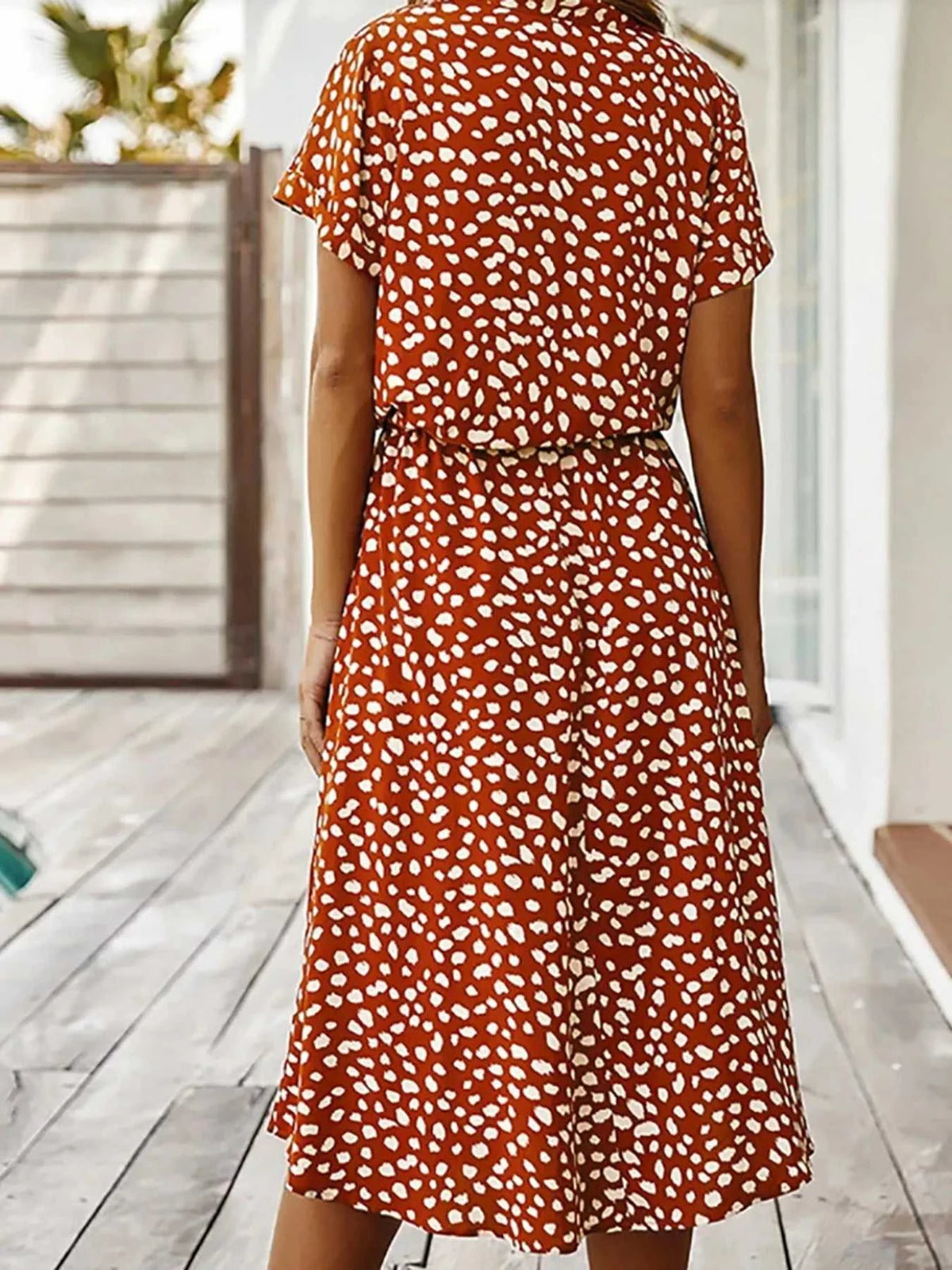 Polka Dot Button Front Midi Dress 100100206515969 29 Gifts for Her Jerry's Apparel 