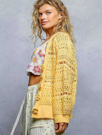 POL Open-Knit Floral Button Cardigan 100100283151560 66 Affordable Fashion Under $100 Jerry's Apparel 