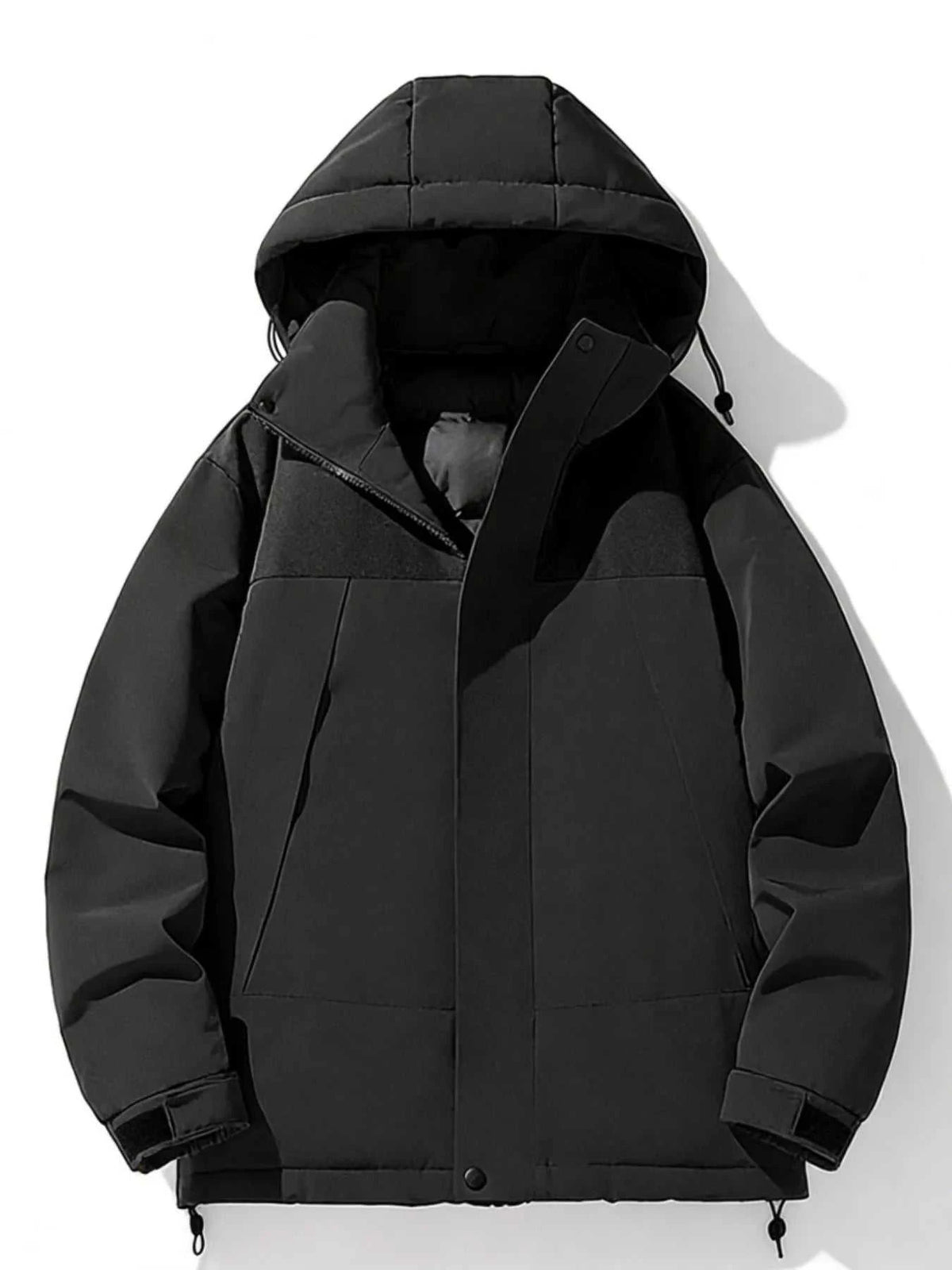 Men's Plus Size Hooded Color Block Padded Winter Coat 100400831537257 245 Fashion Forward Plus Size Clothing Jerry's Apparel 